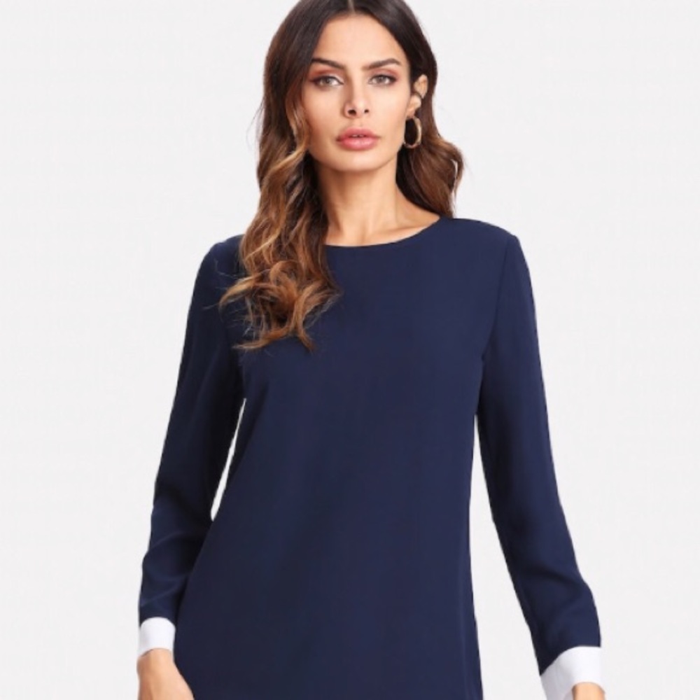 Navy long sleeve dress